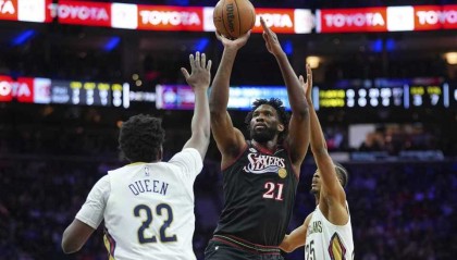 开云体育网址-乔治禁赛！恩比德40+11率76人力克鹈鹕 贝34分锡安6中2